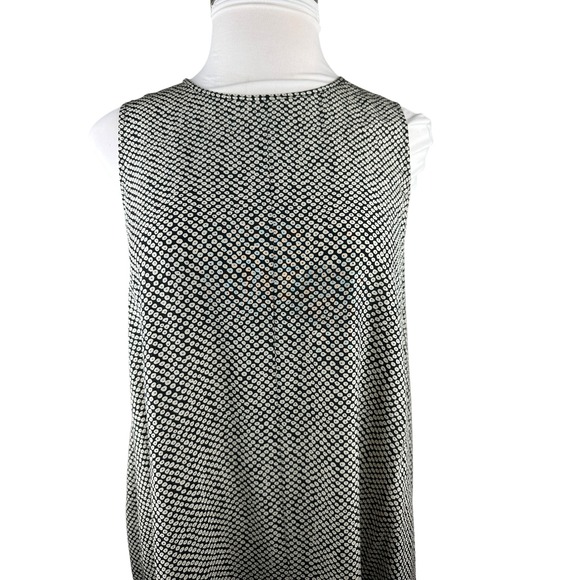 Eileen Fisher 100% Silk Sleeveless Round Neck A-Line Swing Trapeze Dress Large - Picture 6 of 15